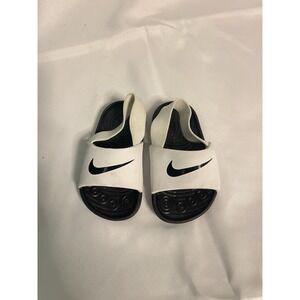 Nike Kawa White & Black Comfort Slide Sandals Infant Toddler 5C Bin2